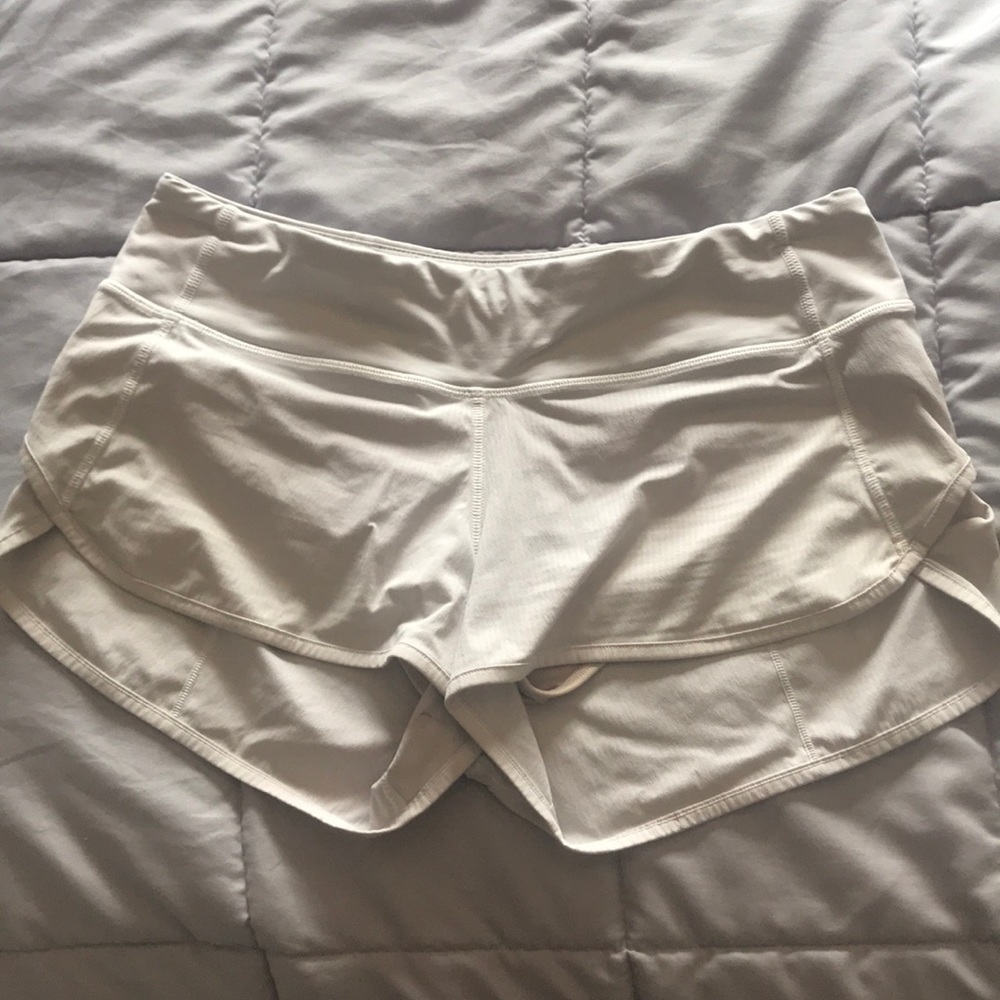 Lululemon Speed Shorts White